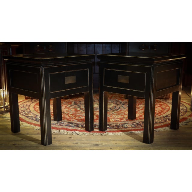 Vintage Canton Bedside Tables in Black Ash from Lombok, 2010s, Set of 2 For Sale - Image 14 of 18