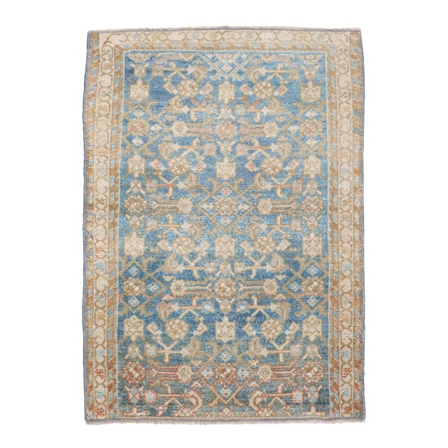 Blue Small Square Malayer rug no.j2834 For Sale