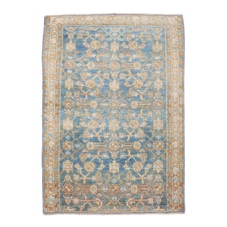 Early 20th Century Blue Small Square Malayer - 2'5" x 3'6" For Sale