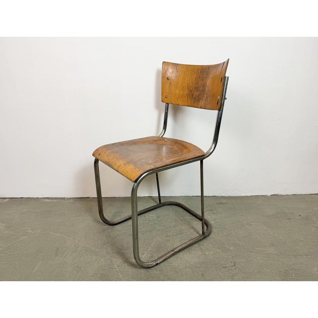 Brown Vintage Workshop Chair, 1960s For Sale - Image 8 of 18
