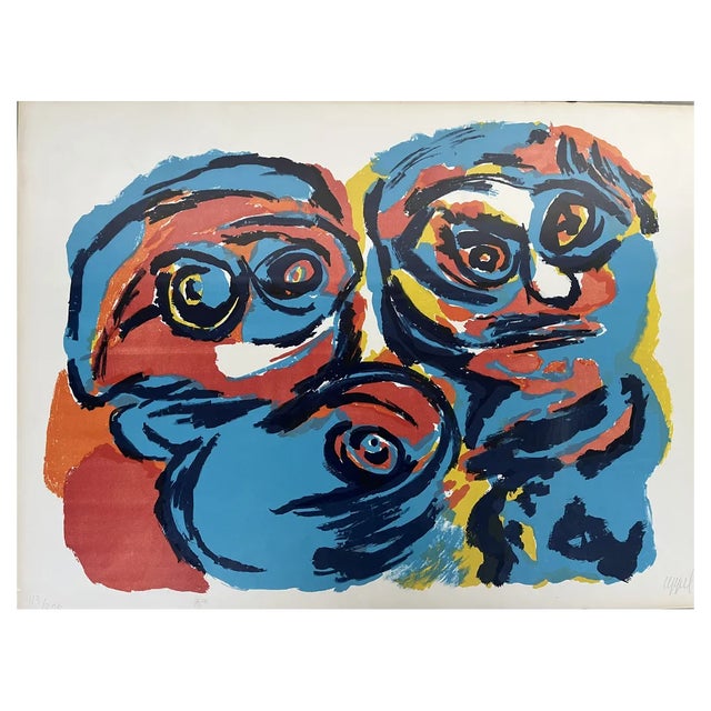 Karel Appel, Abstract Figures, 1960s, Original Lithograph For Sale