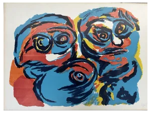 Karel Appel, Abstract Figures, 1960s, Original Lithograph