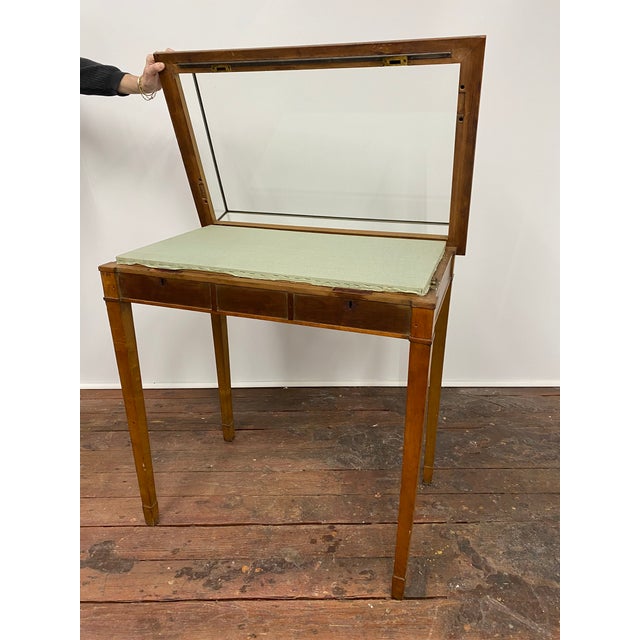 1910s Edwardian Glass and Bronze Museum Vitrine For Sale - Image 5 of 18