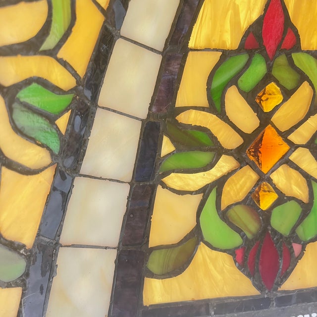 Tiffany Stained Glass Pendant Light, 1960s For Sale - Image 12 of 16