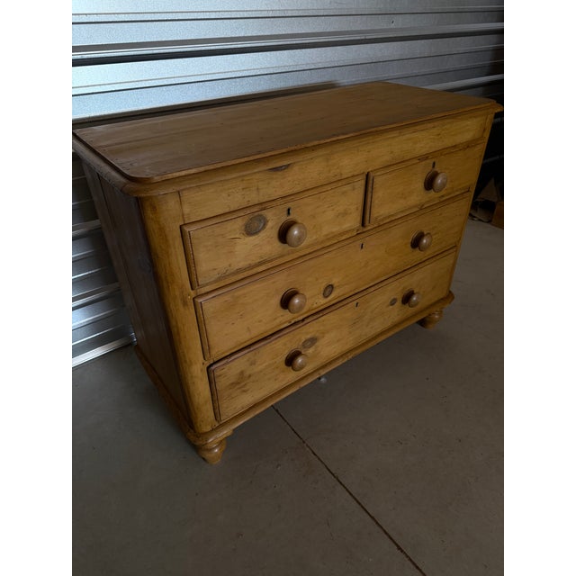 Antique Pine Two Over Two Drawers - Chest of Drawers From England For Sale - Image 9 of 18