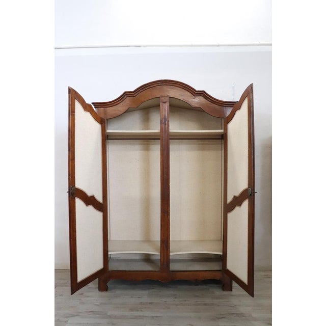 Brown Antique Poplar Wardrobe, Early 18th Century For Sale - Image 8 of 17