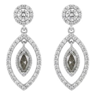 Natural Diamond 1.52cts Earring in 14k Gold For Sale