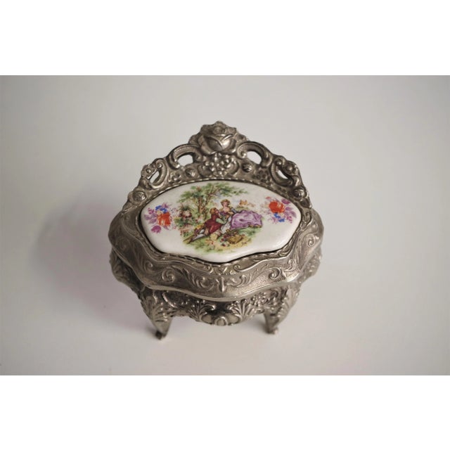 Metal Jewelry Box, 1950s For Sale - Image 6 of 10