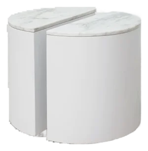 Pair of Demilune Marble-Top Tables, 1960s