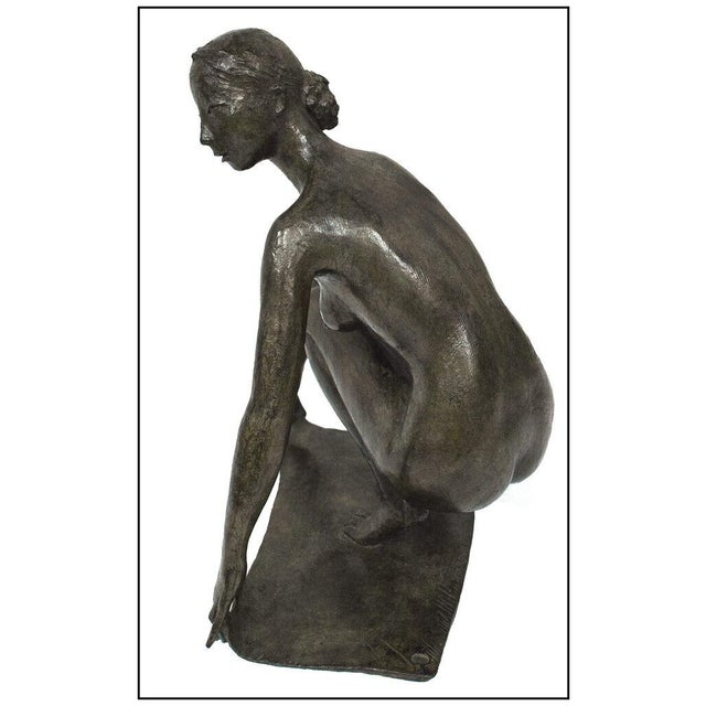 Realism Late 20th Century Crouching Nude, Jacques Coquillay For Sale - Image 3 of 5