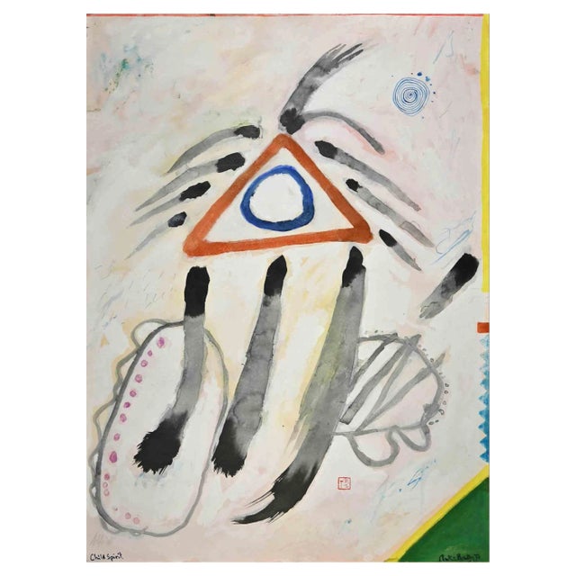Martin Bradley, Chila Spirit, Watercolor Drawing, 1977 For Sale