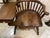 American Antique Large Wallace Nutting Windsor Style Writing Arm Chair With Drawers 42”t Brown Wood. For Sale - Image 3 of 7