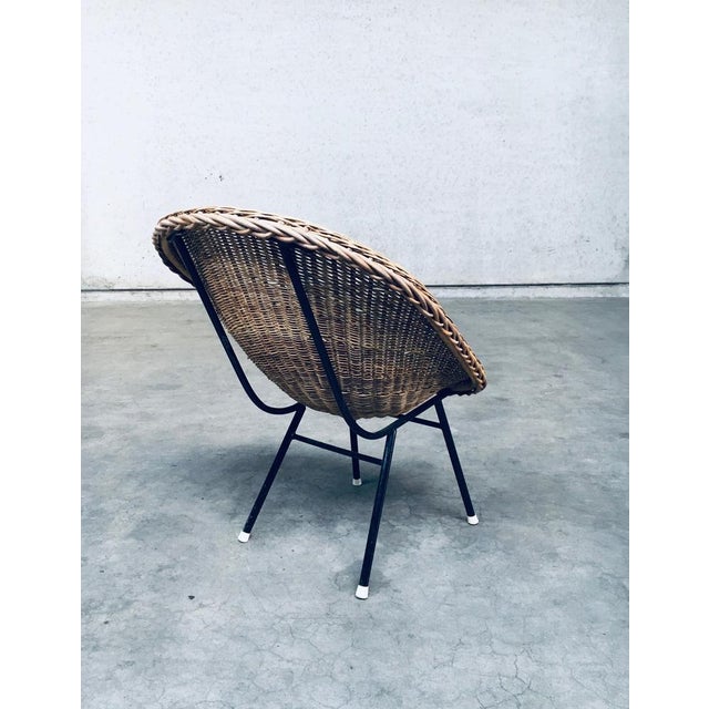 Wicker Lounge Chair in the style of Dirk Van Sliedregt for Rohé Noordwolde, Netherlands, 1960s For Sale - Image 13 of 18