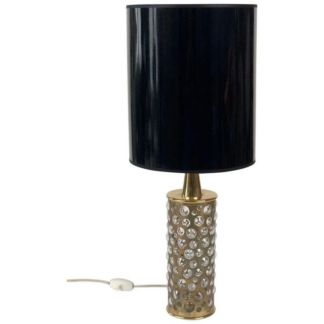 Mid-Century Patinated Brass and Glass Table Lamp from Rupert Nikoll, 1960s For Sale - Image 11 of 11
