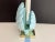 Sky Blue Ceramic Shell Lamp & Shade, C1970 For Sale - Image 12 of 18