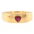 Heart Ruby Dome Ring Size 10 For Sale