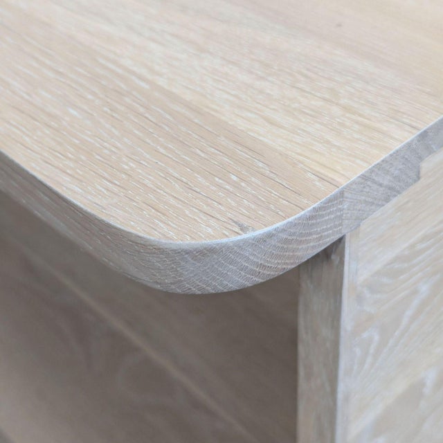 Wood Two Drawer Nightstand With Open Shelf For Sale - Image 7 of 11