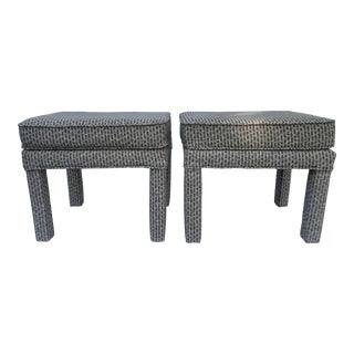Pair Milo Baughman Style Parsons Benches For Sale