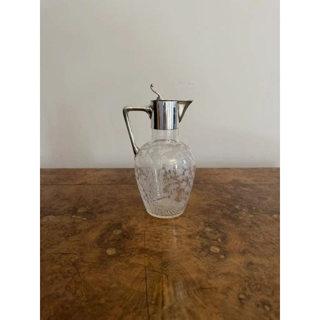 Antique Victorian Silver Plated Claret Jug, 1880 For Sale - Image 4 of 9