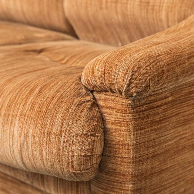 3-Seater Sofa in Brown Fabric, 1970s For Sale - Image 10 of 13