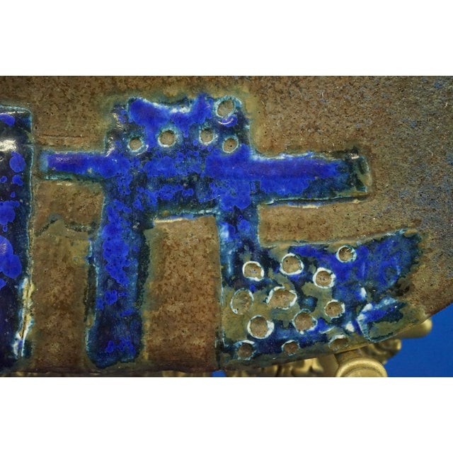 Primitivist Stoneware Plate with Abstract Figures by Cesare Ronchi, Italy, 1960s For Sale - Image 15 of 18