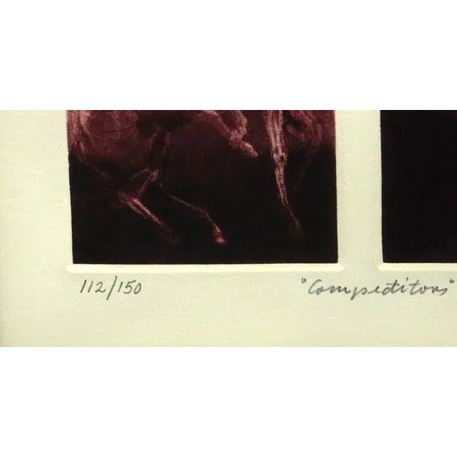 "Competitors" Original Limited Edition Mezzotint by G. H. Rothe Hand signed, titled and numbered by the artist Image Size:...