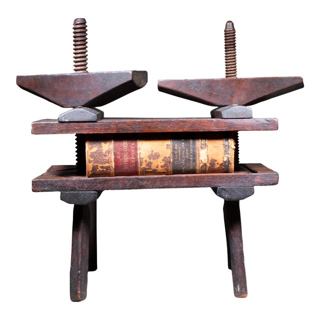 19th C. Primitive Book Binding Press For Sale