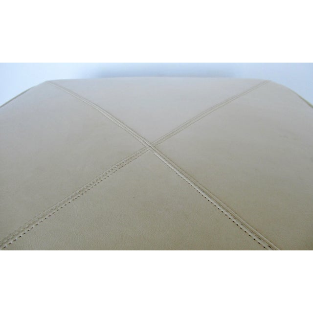 C. .2001 Nancy Corzine Gilt Sterling Silver Over Forged Metal "Greek Key," Leather Topped "Marston" Benches For Sale - Image 15 of 18