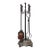 Share Set of Four Vintage French Country Black Cast Iron Fireplace Tools For Sale