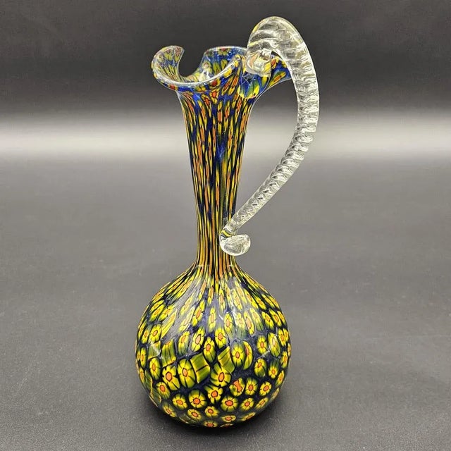 Murano Murrine Glass Vase by Fratelli Toso for Made Murano Glass, 1950s For Sale - Image 6 of 7
