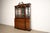 English Baker Furniture Georgian Flame Mahogany Lighted Breakfront Bookcase Cabinet With Drop Front Secretary Desk, Circa 1960s For Sale - Image 3 of 17