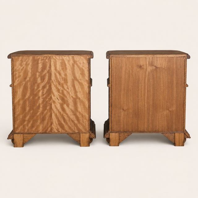 Wood 1960s French Provincial Style Oak Nightstands With Open Shelves, Pair For Sale - Image 7 of 7