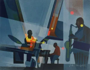 1990s "Blue Bird" Lithograph by Sacha Chimkevitch
