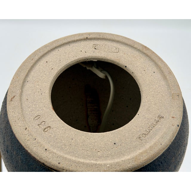 Vintage Danish Brutalist Stoneware Table Lamp from Axella Keramik, 1970s For Sale - Image 4 of 5