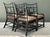 Black Vintage Palecek Medallion Back Rattan Chairs - Set of 4 For Sale - Image 8 of 15