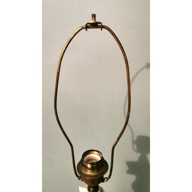 Art Noveau French Porcelain Lamps, 1950, Set of 2 For Sale - Image 11 of 13