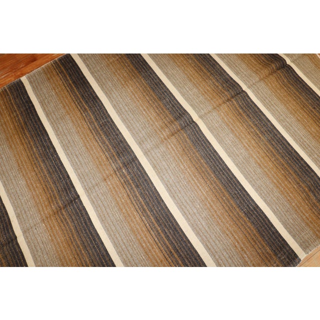 Striped Turkish Kilim For Sale - Image 10 of 10