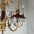 Mediterranean Vintage Italian Tolle Chandelier With Lead Crystal Pendants For Sale - Image 3 of 15