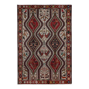 Vintage Animal Pattern Soumac Kilim Rug 6'2'' X 9'5''
