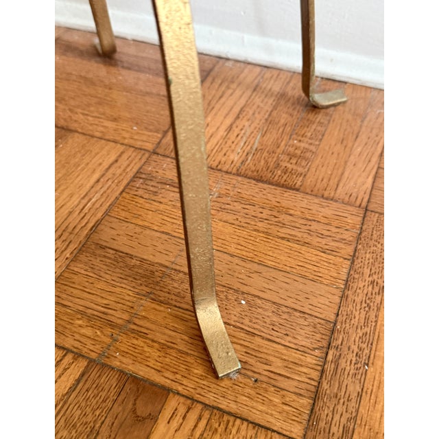 1970s Hollywood Regency Gilt Metal Ivy Leaf Plant Stand Side Table For Sale - Image 11 of 12