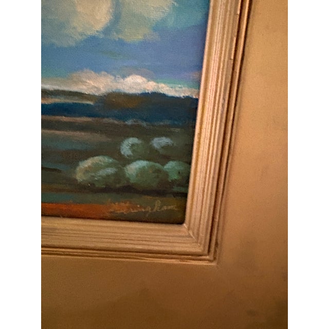 Vintage Skyscape Oil Painting on Canvasboard For Sale - Image 4 of 11