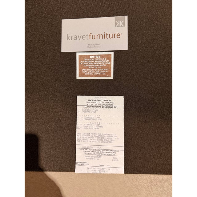 Kravet Jazz Taupe Leather & Suede Chaise For Sale - Image 12 of 12