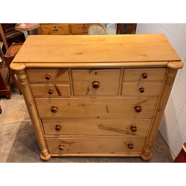 Wood 19th Century English Pine Chest of Drawers For Sale - Image 7 of 12