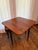Mahogany Sheraton-style lift-top console / hallway table with barley twist legs Top lifts and turns 90 degrees to expand...