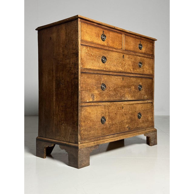 English Oak Chest of Drawers, 19th Century For Sale - Image 6 of 14