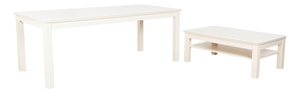 Wooden Dining Table and Coffee Table Set in Cream Beige from Hülsta, Set of 2