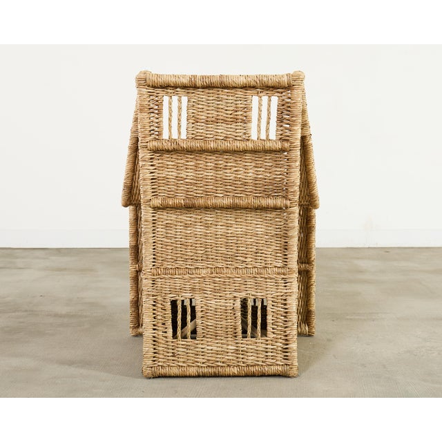 Ralph Lauren Organic Modern Woven Seagrass Wicker Armchair For Sale - Image 17 of 18