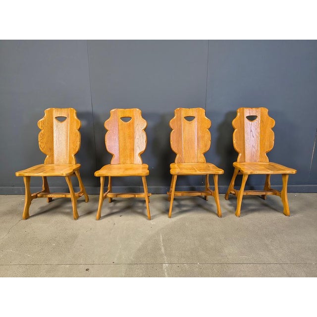 Vintage Rustic Dining Chairs, 1960s, Set of 4 For Sale - Image 11 of 14
