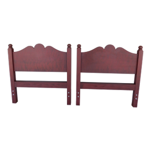 Custom Shaker Primitive Style Peter Deen Hand Painted Twin Headboards- A Pair