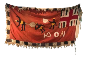 20th Century Asafo Flag Cloth Appliqué, Ghana